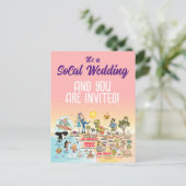 SoCal Wedding Einladung (Stehend Vorderseite)