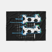 Soccer 11 Year Old Ice Cream Drip Youth 11th Birth Fleecedecke (Vorderseite (Horizontal))