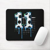 Soccer 11 Year Old Ice Cream Drip Youth 11th Birth Mousepad (Mit Mouse)
