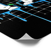 Soccer 11 Year Old Ice Cream Drip Youth 11th Birth Poster (Ecke)