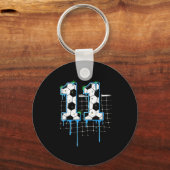 Soccer 11 Year Old Ice Cream Drip Youth 11th Birth Schlüsselanhänger (Vorderseite)