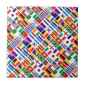 SOCCER 2014 emblems pattern Fliese (Vorderseite)