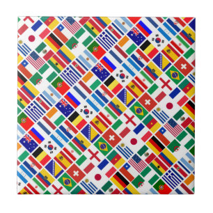 SOCCER 2014 emblems pattern Fliese