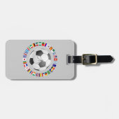 SOCCER 2014 - Personalisierte Monogramm Gepäckanhänger (Vorderseite horizontal)