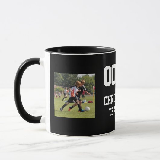 Soccer-2-Foto-Sammelteam-Name Tasse (Links)