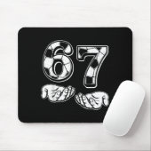 Soccer 67 Six Seven 6 7 Funny Gen Alpha Meme Drip  Mousepad (Mit Mouse)