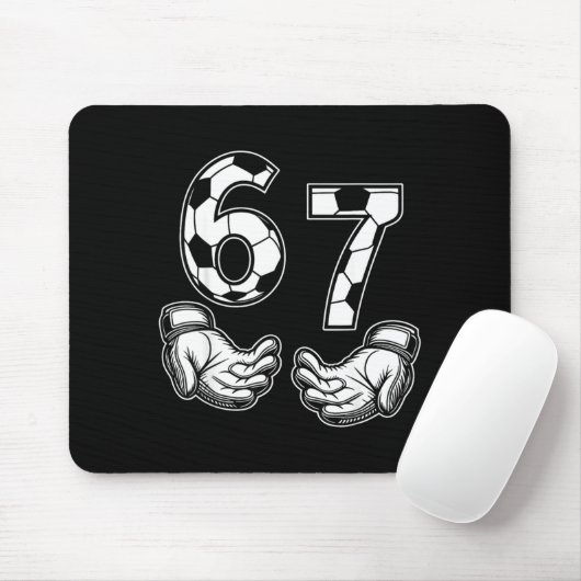 Soccer 67 Six Seven Costume Soccer Lovers Mousepad (Mit Mouse)