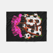 Soccer 67 Six Seven Funny Gen Alpha Meme Drip Boys Fleecedecke (Vorderseite (Horizontal))