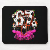 Soccer 67 Six Seven Funny Gen Alpha Meme Drip Boys Mousepad (Vorne)
