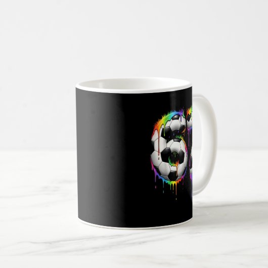 Soccer 67 Six Seven Funny Gen Alpha Meme Rainbow D Kaffeetasse (VorderseiteRechts)