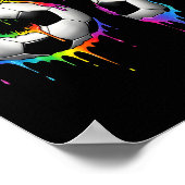 Soccer 67 Six Seven Funny Gen Alpha Meme Rainbow D Poster (Ecke)