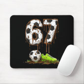 Soccer 67 Six Seven Meme Boys Teens Kids Gen Alpha Mousepad (Mit Mouse)