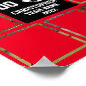 Soccer 7 Foto Collage Red team name poster (Ecke)