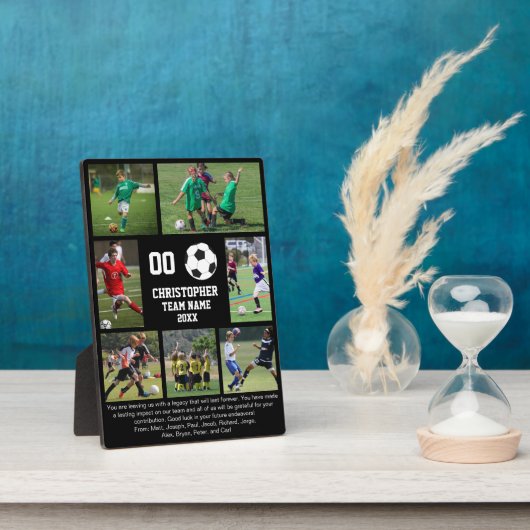 Soccer 7 photo collage team name fotoplatte (Seite)