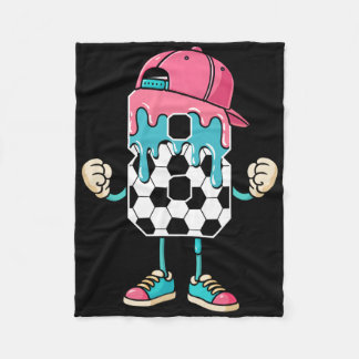 Soccer 8 Year Old Ice Cream Drip Youth 8th Birthda Fleecedecke
