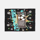 Soccer Action Net Blast Exercise Motivation Energy Fleecedecke (Vorderseite (Horizontal))