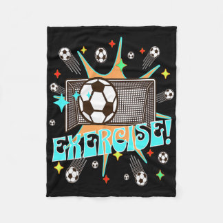 Soccer Action Net Blast Exercise Motivation Energy Fleecedecke