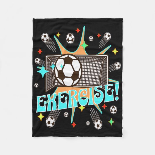 Soccer Action Net Blast Exercise Motivation Energy Fleecedecke (Vorderseite)