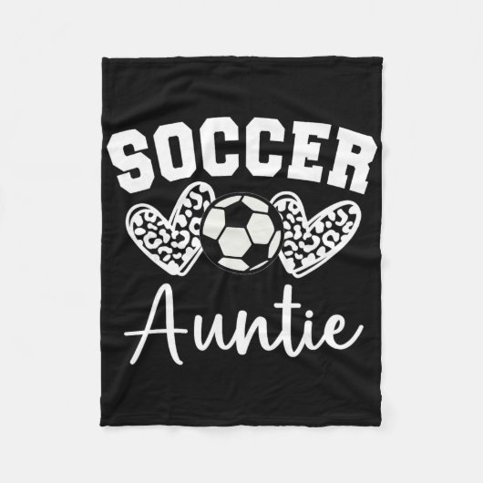Soccer Auntie Matching Family Soccer  Fleecedecke (Vorderseite)