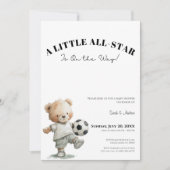 Soccer Baby Shower Invitation | A Little All-Star Einladung (Vorderseite)