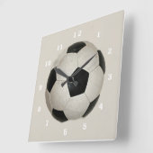Soccer Ball Acrylic Wall Clock Quadratische Wanduhr (Winkel)
