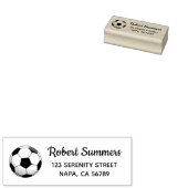 Soccer Ball Address Rubber Briefmarke Gummistempel (Stempel)