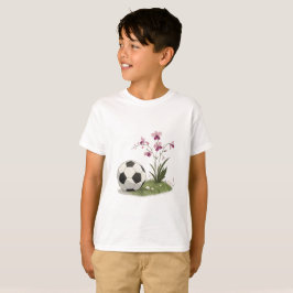 Soccer Ball and Orchidaceae T-Shirt