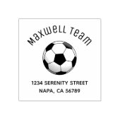 Soccer Ball Arch Family Address Gummistempel (Prägung)