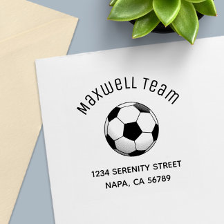 Soccer Ball Arch Family Address Permastempel