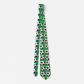Soccer Ball Art Pattern Green Tie Krawatte (Rückseite)