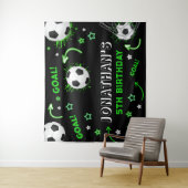 Soccer Ball Birthday Backdrop Wandteppich (Beispiel)