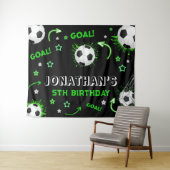 Soccer Ball Birthday Backdrop Wandteppich (Beispiel (Horizontal))