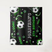 Soccer Ball Birthday Backdrop Wandteppich (Vorderseite)
