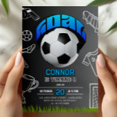 Soccer Ball Birthday Party Invitation Einladung