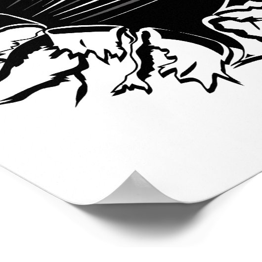 Soccer Ball Busting Out Poster (Ecke)