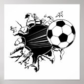Soccer Ball Busting Out Poster (Vorne)