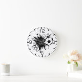 Soccer Ball Busting Out Runde Wanduhr (Zuhause)