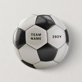 Soccer Ball Button Pin | Custom Team Name Buttons (Vorderseite)