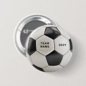 Soccer Ball Button Pin | Custom Team Name Buttons (Vorne & Hinten)