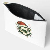 Soccer Ball Christmas Lights Santa Hat Funny Zubehörtasche (Offen)