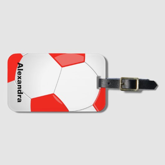 Soccer Ball Colored Personal Gepäckanhänger (Vorderseite (Horizontal))