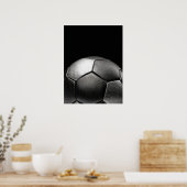 Soccer Ball Dark Dramatic Close Up Poster (Küche)