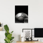 Soccer Ball Dark Dramatic Close Up Poster (Heimbüro)