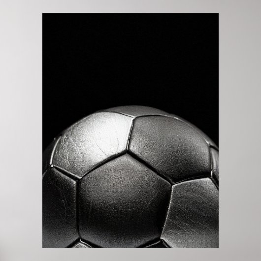 Soccer Ball Dark Dramatic Close Up Poster (Vorne)