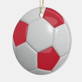 Soccer Ball Dark Red | Keramik Ornament (Links)