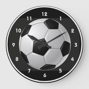 Soccer Ball Design Wall Clock Große Wanduhr