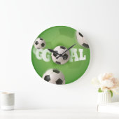 Soccer Ball Football Goal - Wall Clock Große Wanduhr (Zuhause)
