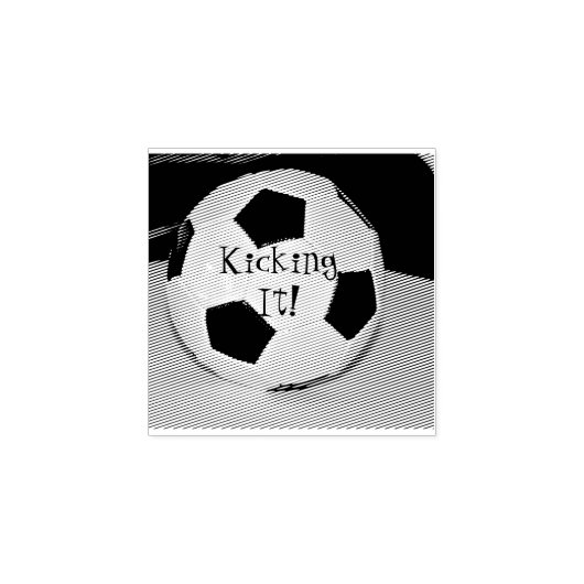 Soccer Ball Foto Gummistempel (Prägung)