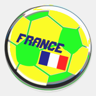 Soccer Ball Frankreich Runder Aufkleber