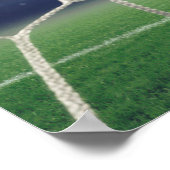 Soccer Ball Goal Net Stadium Lights Poster (Ecke)